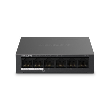 Switch mercusys ms106lp gestito 6 porte fast ethernet 10/100 nero