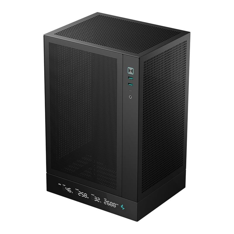 Case deepcool ch170 digitale mini tower itx nero [r-ch170-bknpi0d-g-1]