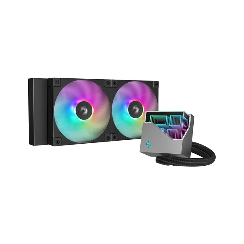 Dissipatore cpu a liquido deepcool lt240 argb/240mm/nero [r-lt240-bkamnc-g-1]