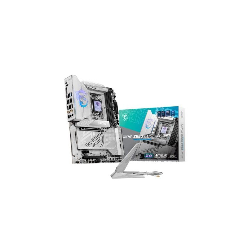 Scheda madre msi lga1851 5xm.2 atx 4x ddr5 bianco [mpgz890edgetiwifi]