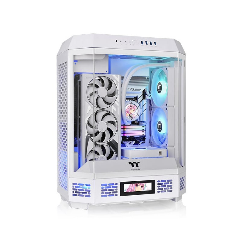 Case thermaltake 600 midi tower atx in vetro temperato bianco [ca-1z1-00m6wn-00]