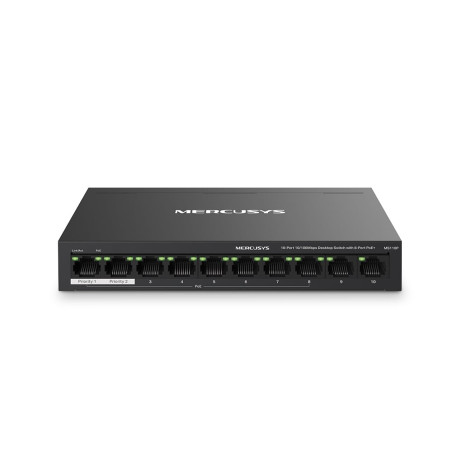 Switch mercusys ms110p gestito 10 porte fast ethernet 10/100 nero
