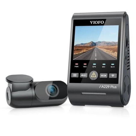 Dashcam viofo a229 plus 2ch con la funzione gps nero [a229 plus 2ch-g]