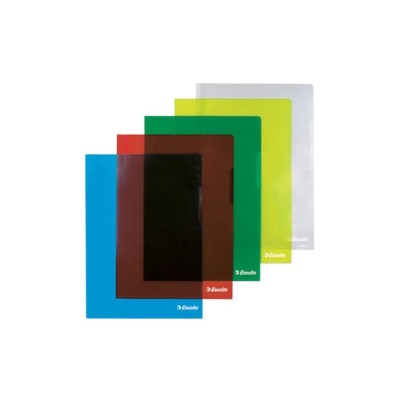 Cartellina ad l esselte 25 pz. 21x29,7 liscia cristallo neutro [55430]