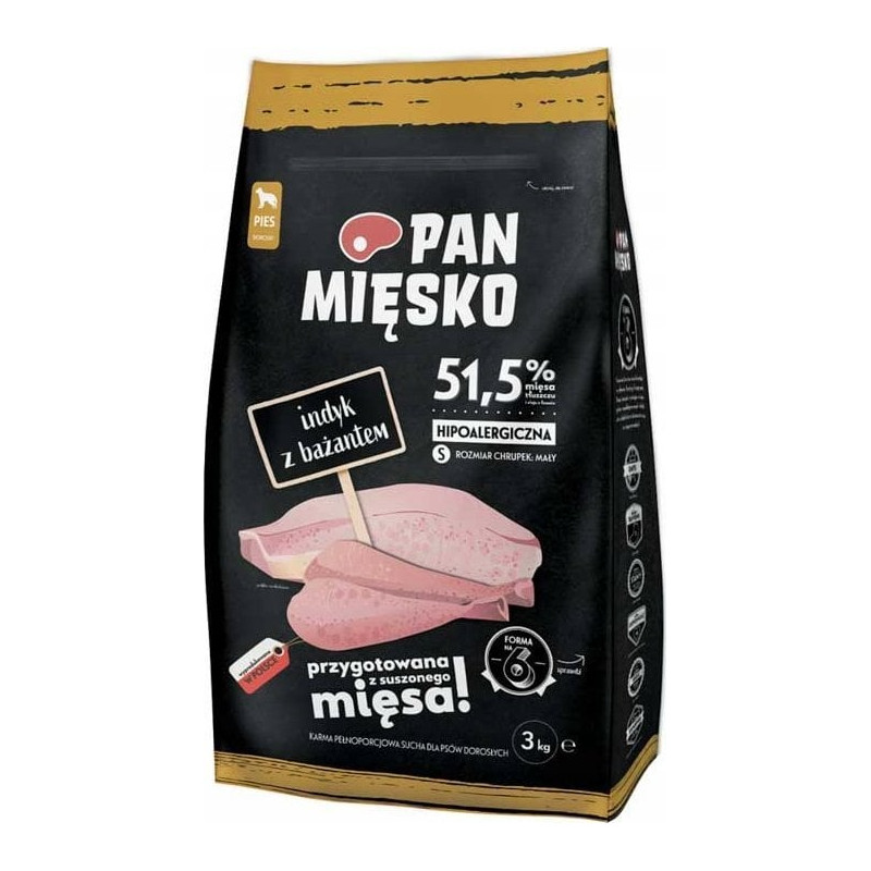 Cibo secco pan miesko tacchino con fagiano s per cani 9kg