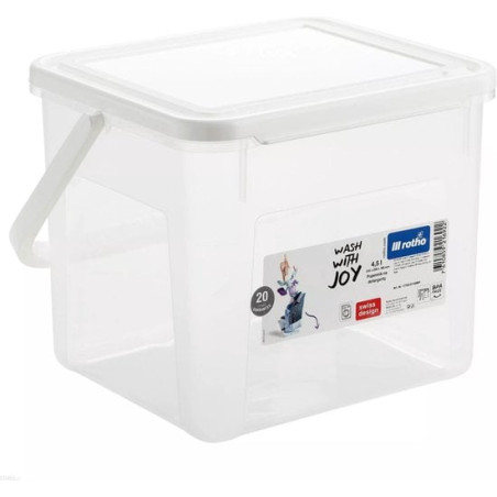 Contenitore detersivo rotho basic 3kg 4.5l trasparente [1770201100rp]