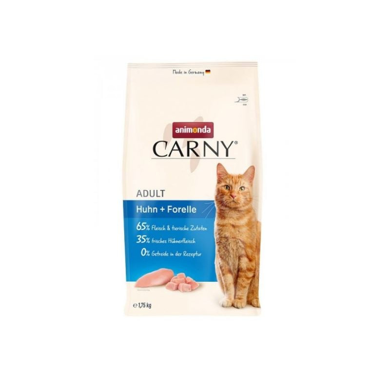 Cibo secco animonda carny adult pollo con trota per cani gatti 1.75kg