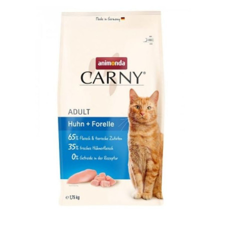 Cibo secco animonda carny adult pollo con trota per cani gatti 1.75kg