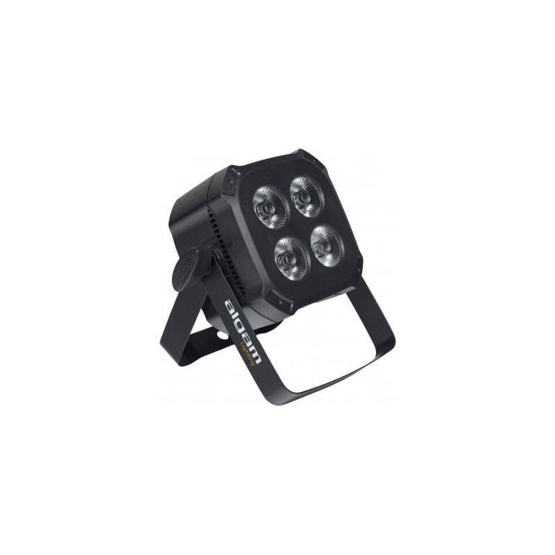 Proiettore led algam lighting minipar 46 quad 4 led rgbw 6w nero