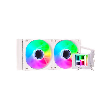 Dissipatore cpu a liquido itec hydro cube 240w argb 240mm bianco
