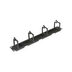 Pannello passacavi link con 4 anelli per armadi rack 19" 1u