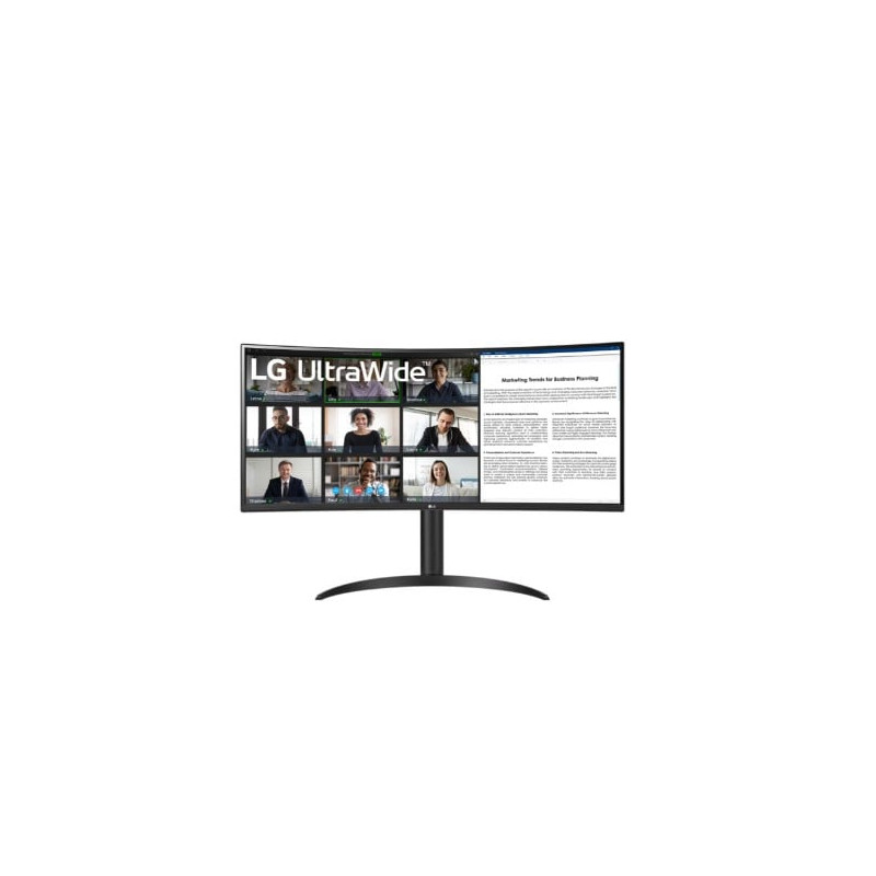 Monitor led 34'' lg 34br55qc-b curvo uwqhd 3440x1440p/5ms/nero