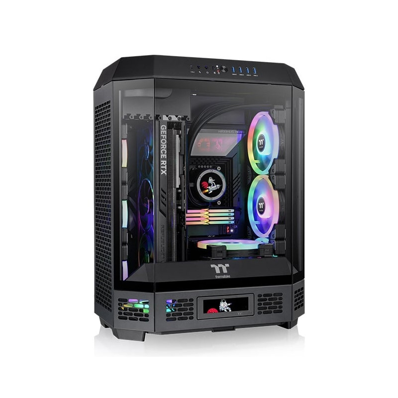 Case thermaltake 600 midi tower atx in vetro temperato x3 nero [ca-1z1-00m1wn-00]