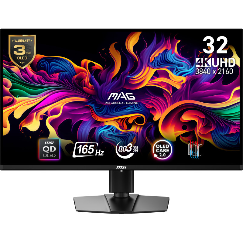 Monitor qd-oled 31.5" msi mag 321up 4k ultra hd 3840x2160p