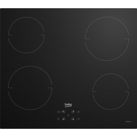 Piano cottura beko hii64401qt ad induzione con 4 zone nero [hzbekyi64401qt0]