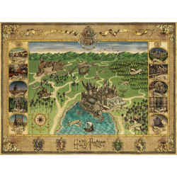 Puzzle ravensburger harry potter mappa di hogwarts multicolore 1500pz