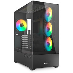 Case sharkoon ak6 rgb midi-tower atx nero [4044951041695]
