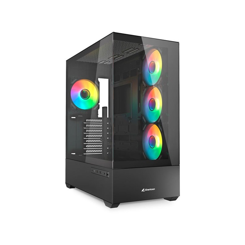 Case sharkoon ak6 rgb midi-tower atx nero [4044951041695]