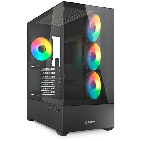 Case sharkoon ak6 rgb midi-tower atx nero [4044951041695]