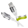 Cavo goobay ethernet usb-a 3.2 gen2 rj-45 3m bianco [74177]
