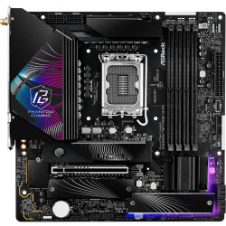 Scheda madre asrock z890m riptide wifi atx 4xddr5 viola/nero
