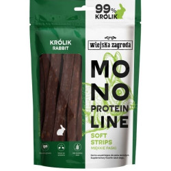 Snack wiejska zagroda monoprotein line soft strips/coniglio/dolcetti