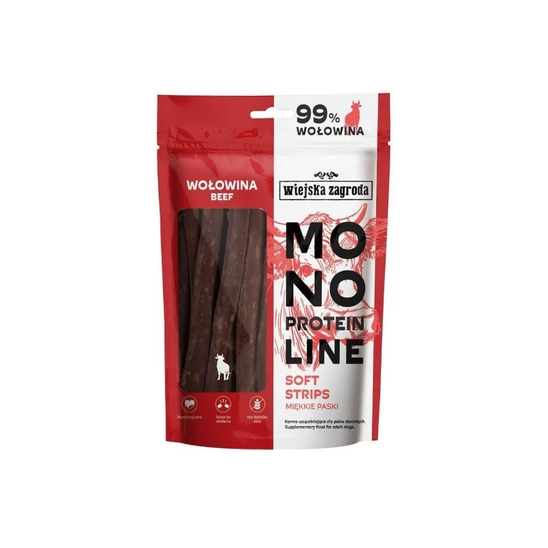 Snack wiejska zagroda monoprotein line soft strips/manzo/dolcetti