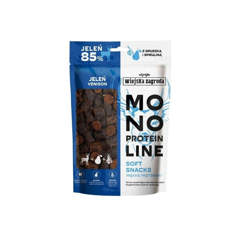 Snack wiejska zagroda monoprotein soft snack/cervo/dolcetti per cani/115g