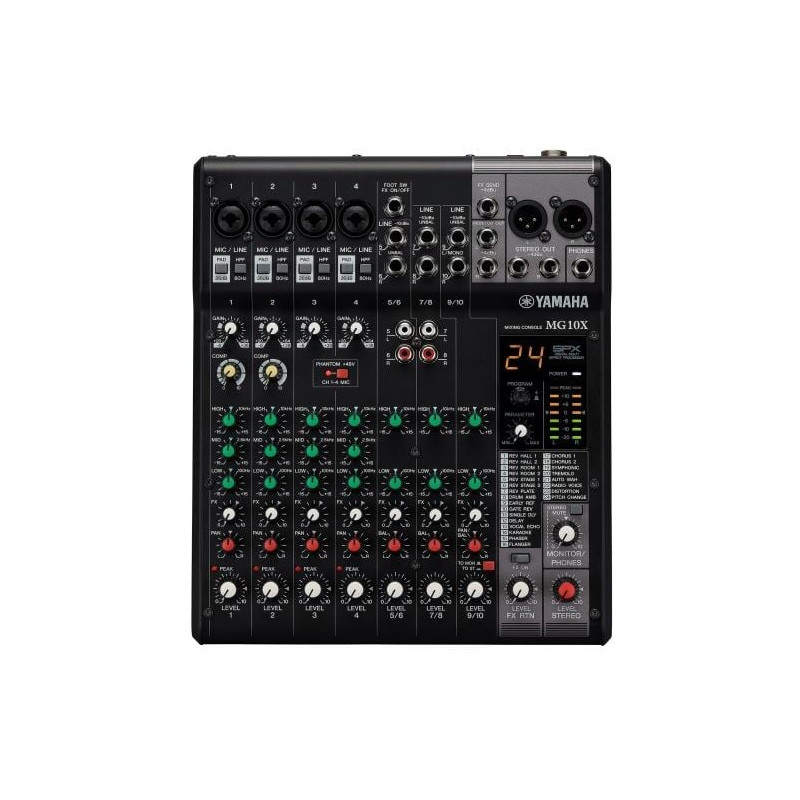 Mixer yamaha mg10x cv analogico a 10 canali nero [cmg10xcv]