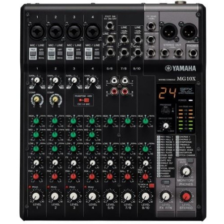 Mixer yamaha mg10x cv analogico a 10 canali nero [cmg10xcv]
