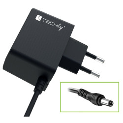 Alimentatore techly ac/dc 5v 1a spina 5.5x2.1mm slim nero
