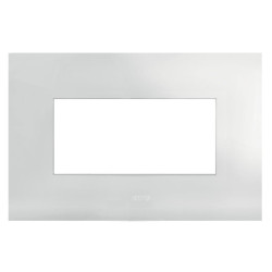 Placca ave icv-44psm4bo serie smart44 in metallo 4 moduli bianco