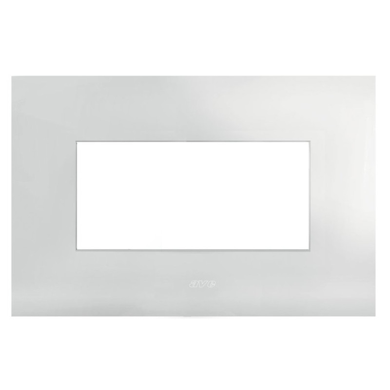 Placca ave icv-44psm4bo serie smart44 in metallo 4 moduli bianco