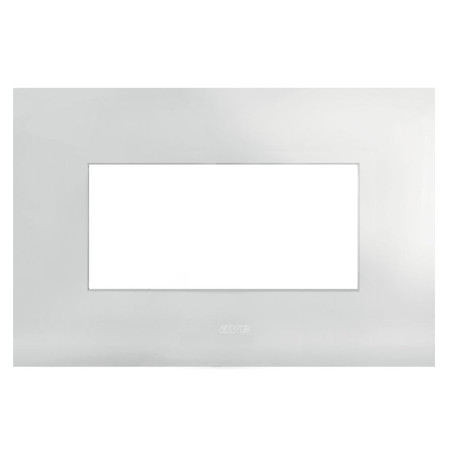 Placca ave icv-44psm4bo serie smart44 in metallo 4 moduli bianco