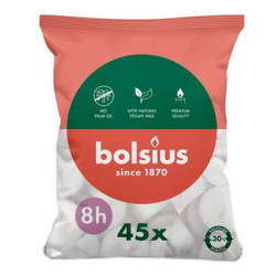 Candela lumino bolsius tealights bianco 45pz [103630517400]