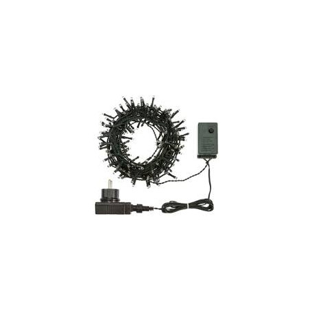 Catena luminosa 180 led lotti 7.5m bianco caldo/verde [30817]