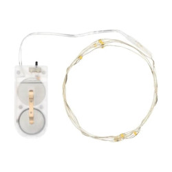 Catena luminosa 10 led lotti bianco caldo/argento [65703]