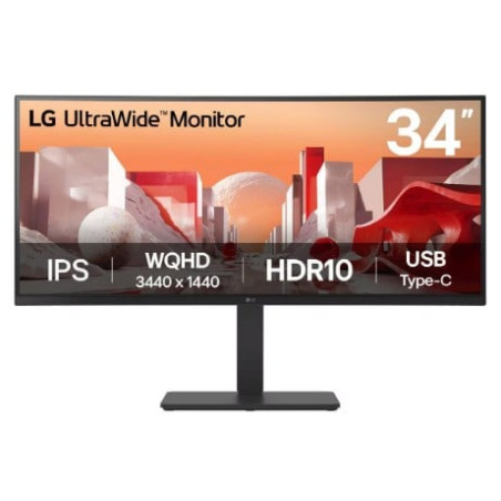 Monitor led 34'' lg 34ba75qe-b 34 ultrawide ips curvo