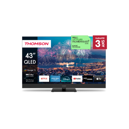 Tv led 43" thomson 43qg6c14 4k uhd3840x2160p smart tv classe