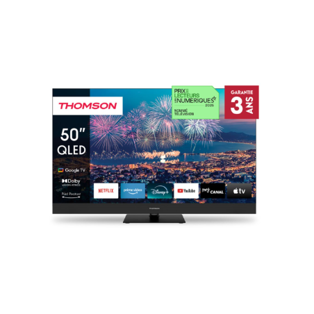 Tv led 50" thomson 55qg6c14 4k uhd 3840x2160p smart tv classe