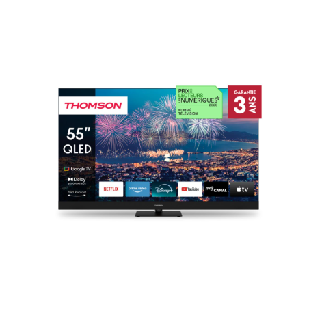 Tv led 55" thomson 55qg6c14 4k uhd 3840x2160p smart tv classe