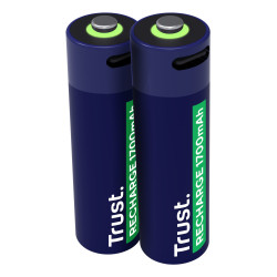 Batteria ricaricabile trust 25584 1700mah aa blu/verde 2pz [25584]