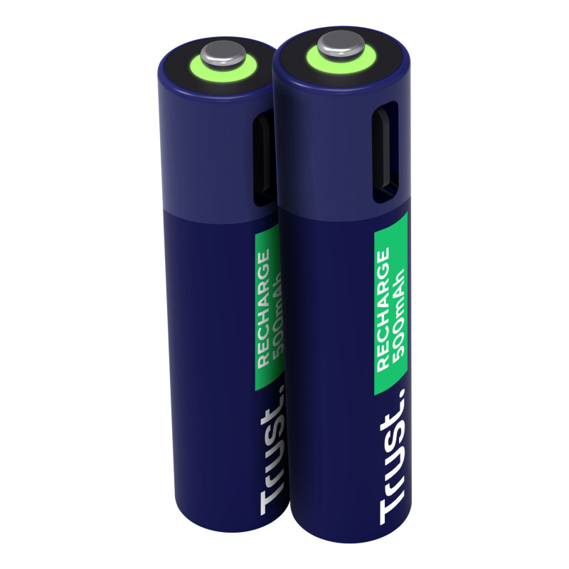 Batteria ricaricabile trust 25585 500mah aaa blu/verde 2pz [25585]