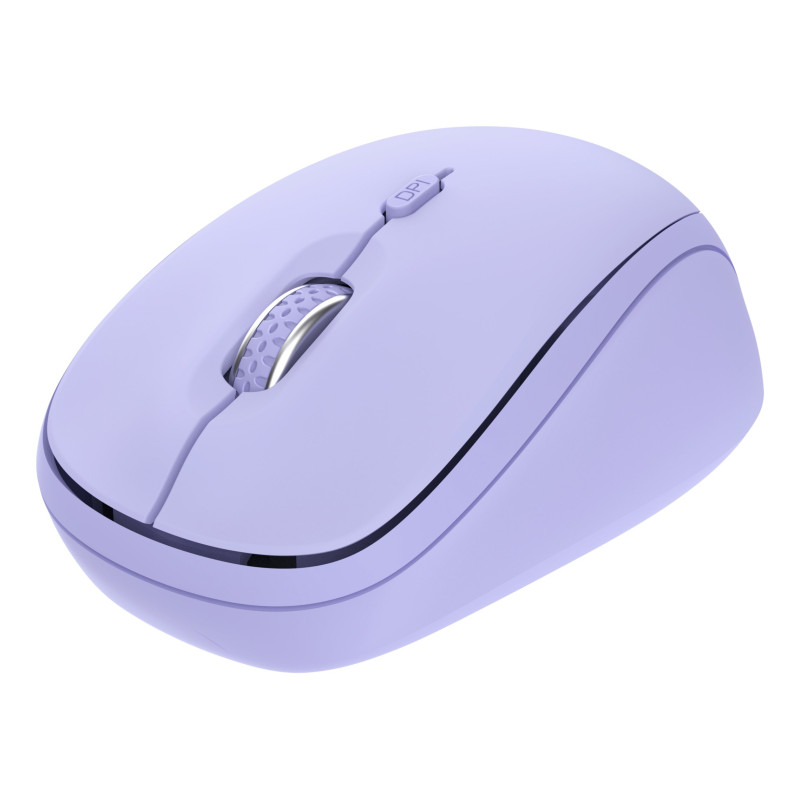 Mouse trust yvi+ wireless/bluetooth ottico 1600dpi viola [25583]