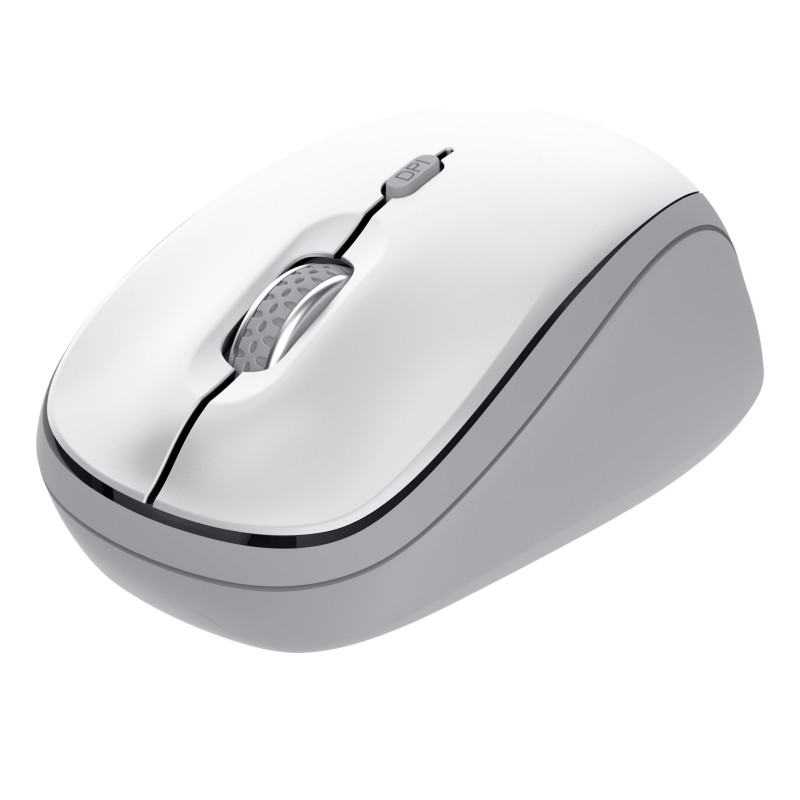 Mouse trust yvi+ wireless/bluetooth ottico 1600dpi bianco [25454]