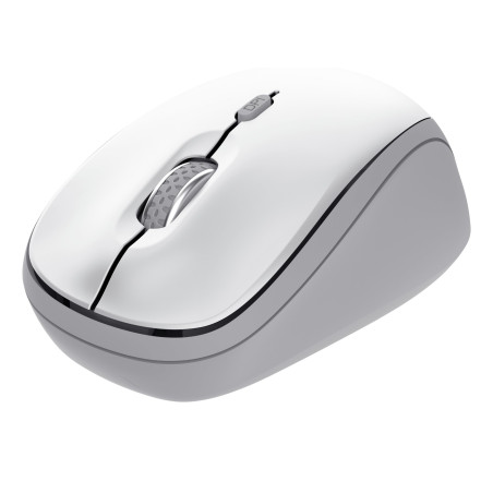 Mouse trust yvi+ wireless/bluetooth ottico 1600dpi bianco [25454]