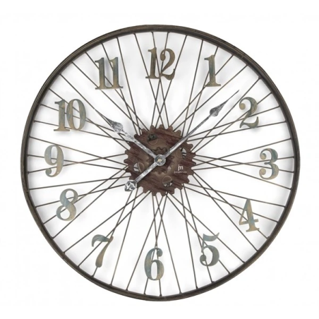 Orologio lowell 21457 da parete 60cm ruota di bicicletta in metallo