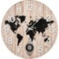 Orologio lowell 21546 da parete cassa in mdf 58cm movimento con pendolo