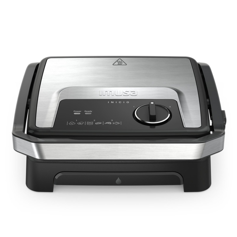 Grill elettrico moulinex 2180w nero/acciaio inox [gi272d]