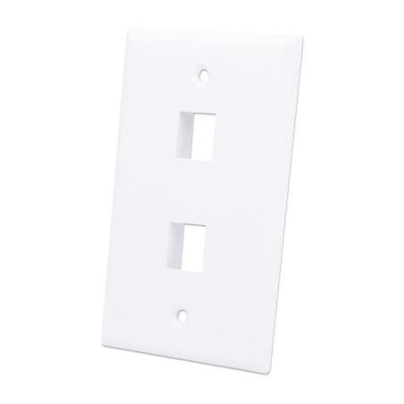 Placca porta techly frutti 2 posti mod.503 bianco
